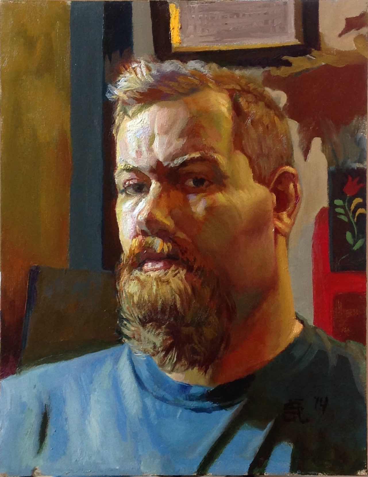 Pencil Holder(Self Portrait)
11x14 inches oil on panel 2015
